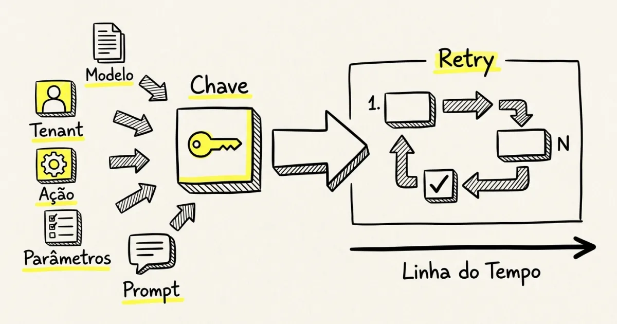 A chave de idempotência não pode nascer dentro da tentativa